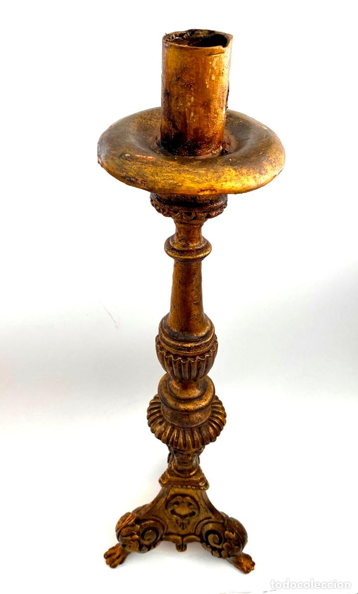 Antig&uuml;edades: CANDELABRO DE MADERA - S. XX - Foto 3