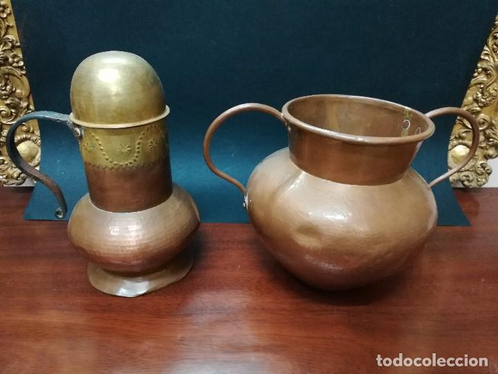 Antig&uuml;edades: Anforas de cobre del siglo XIX - Foto 3