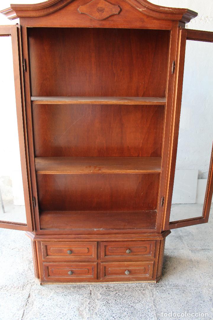Antig&uuml;edades: armario vitrina en madera - Foto 4