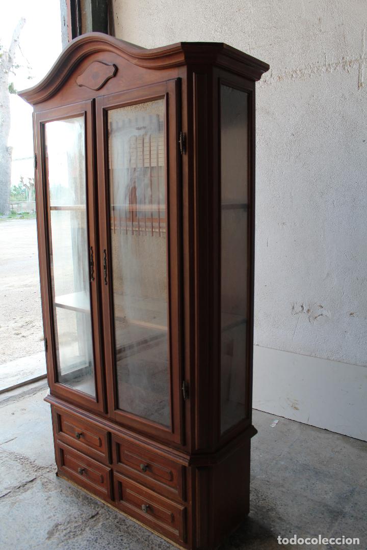 Antig&uuml;edades: armario vitrina en madera - Foto 7