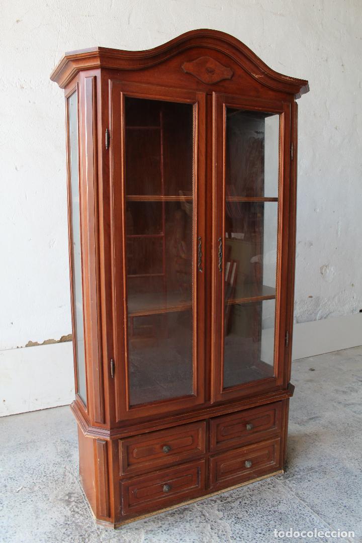 Antig&uuml;edades: armario vitrina en madera - Foto 8