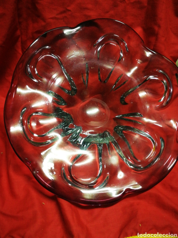 Antig&uuml;edades: PRECISO CENTRO DE CRISTAL DE MURANO FORMA DE FLOR, 32CM. - Foto 2