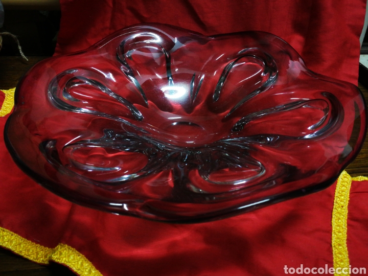 Antig&uuml;edades: PRECISO CENTRO DE CRISTAL DE MURANO FORMA DE FLOR, 32CM. - Foto 3