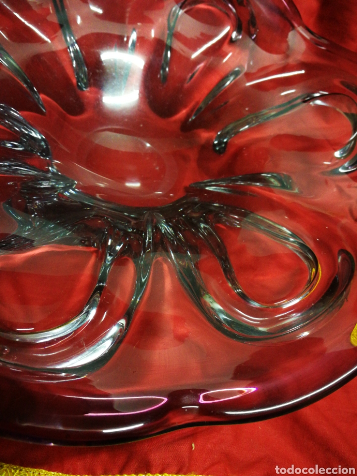 Antig&uuml;edades: PRECISO CENTRO DE CRISTAL DE MURANO FORMA DE FLOR, 32CM. - Foto 4