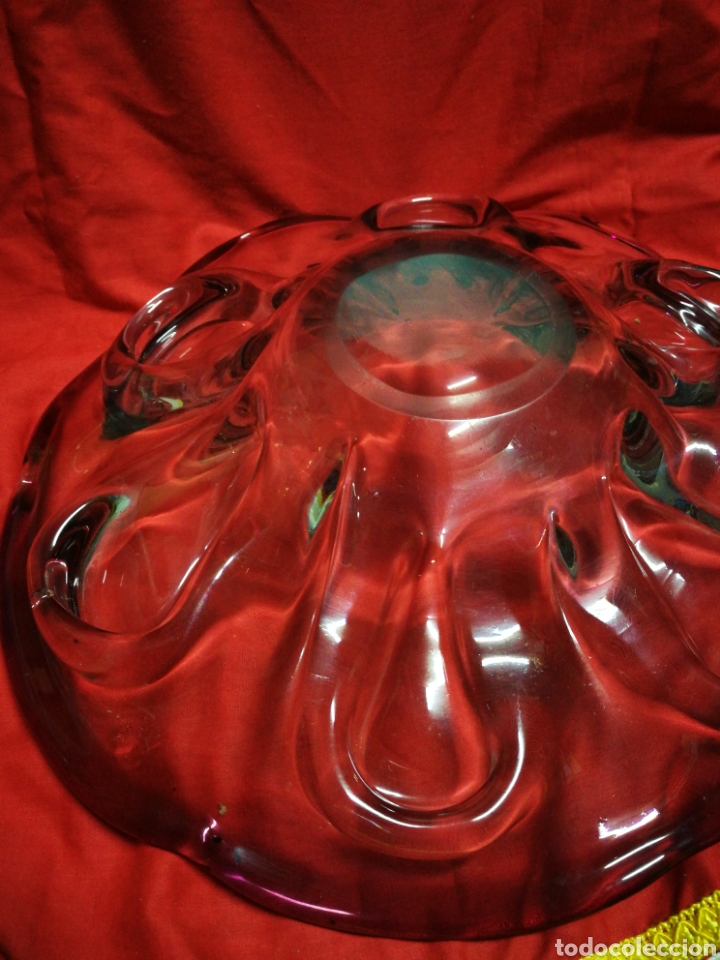 Antig&uuml;edades: PRECISO CENTRO DE CRISTAL DE MURANO FORMA DE FLOR, 32CM. - Foto 5