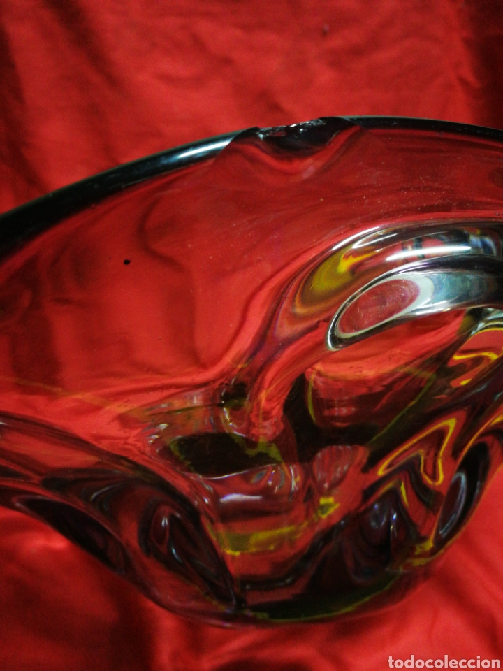 Antig&uuml;edades: PRECISO CENTRO DE CRISTAL DE MURANO FORMA DE FLOR, 32CM. - Foto 6