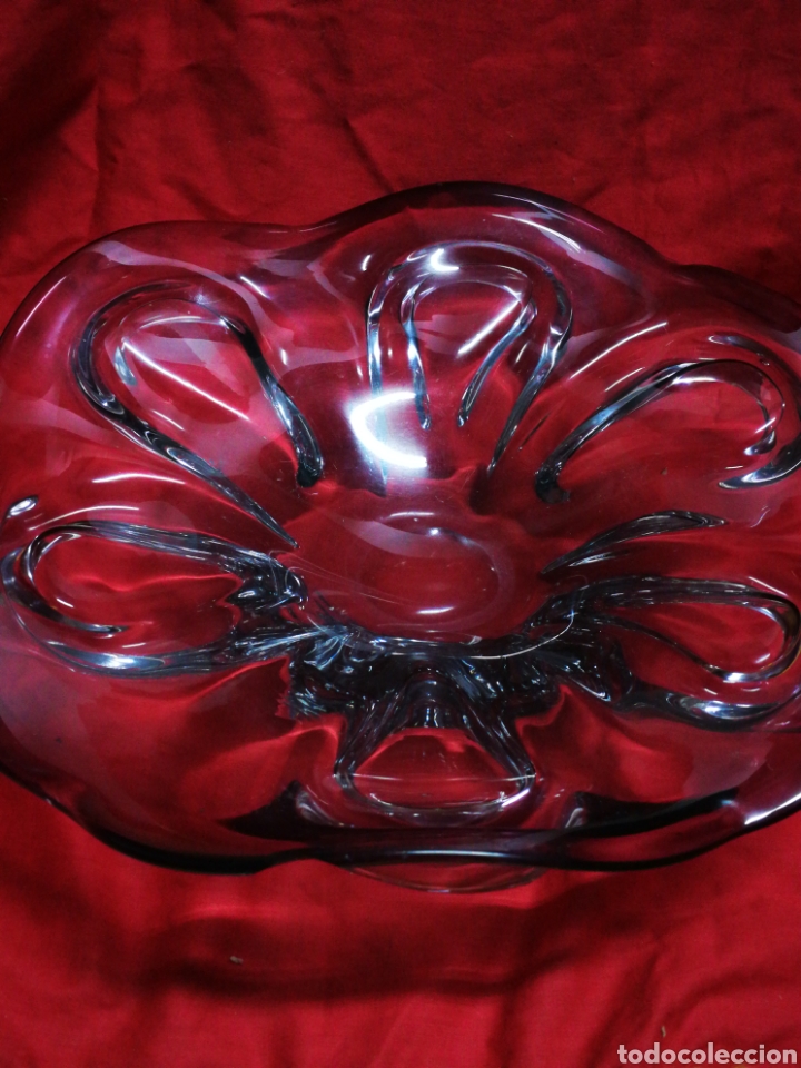 Antig&uuml;edades: PRECISO CENTRO DE CRISTAL DE MURANO FORMA DE FLOR, 32CM. - Foto 7