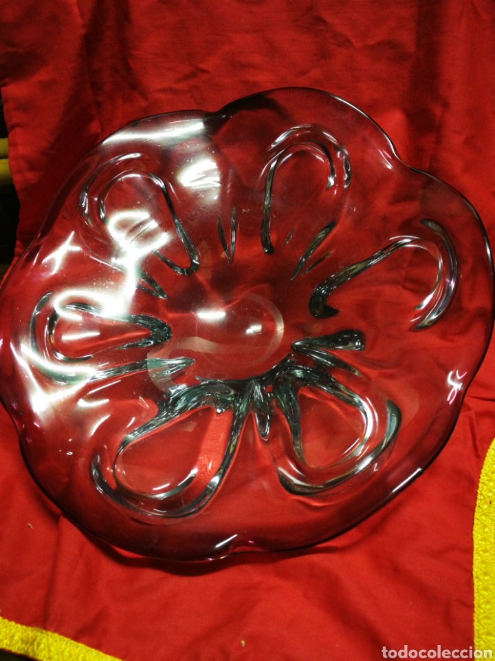 Antig&uuml;edades: PRECISO CENTRO DE CRISTAL DE MURANO FORMA DE FLOR, 32CM. - Foto 1