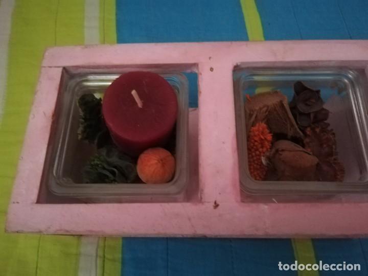 Antig&uuml;edades: CENTRO DE MESA DECORATIVO CON VELA - Foto 2