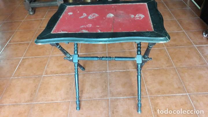 Antig&uuml;edades: Mesa de juego plegable s. XIX - Foto 1