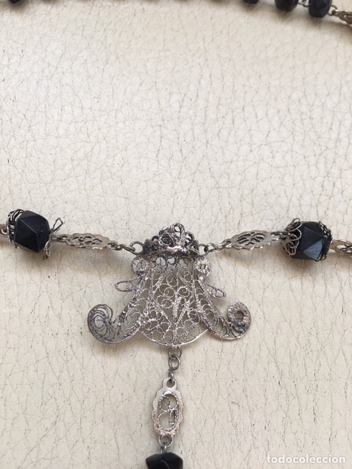 Antig&uuml;edades: Rosario azabache y plata repujada - Foto 3