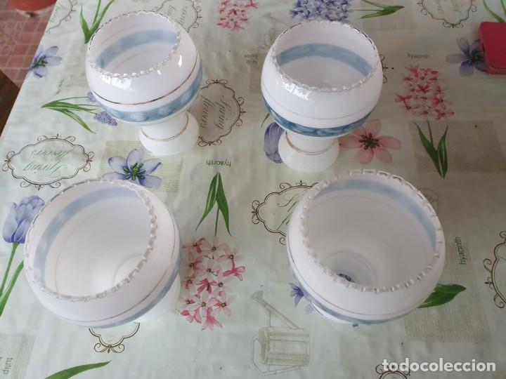 Antig&uuml;edades: Antiguo juego de 4 tulipas - Foto 2