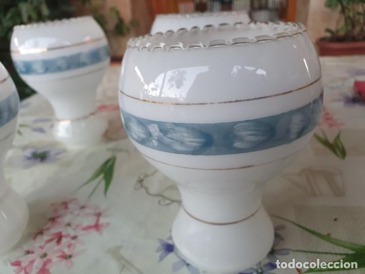 Antig&uuml;edades: Antiguo juego de 4 tulipas - Foto 3