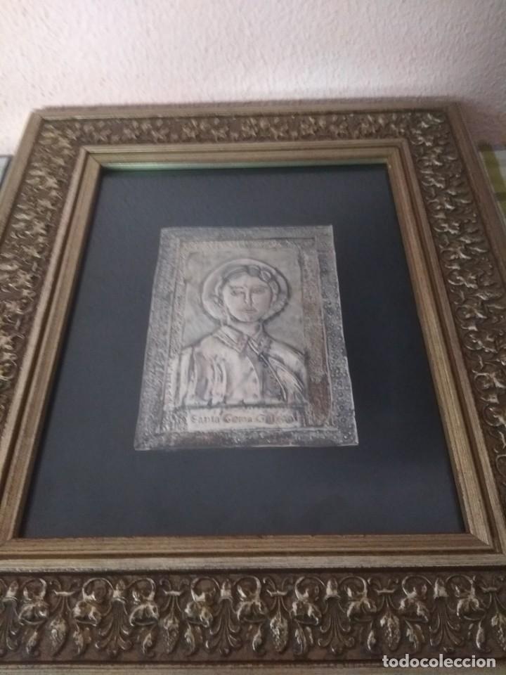 Antig&uuml;edades: Cuadro.en plata firmado - Foto 1