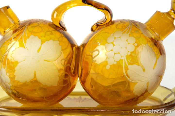 Antig&uuml;edades: Vinajeras en cristal tallado - Foto 4