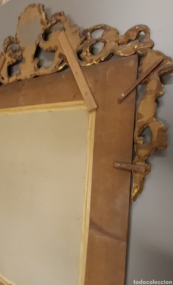 Antig&uuml;edades: Espejo greca marqueteria talla en pan de oro - Foto 16