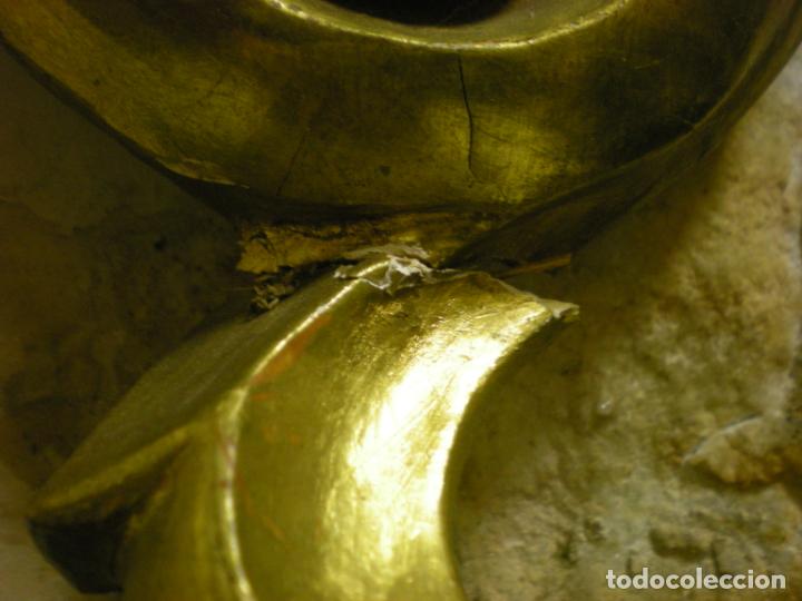 Antig&uuml;edades: ESPEJO ANTIGUO CON MARCO CORNUCOPIA CON PAN DE ORO - Foto 6