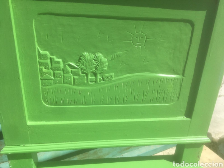 Antig&uuml;edades: SILLA CASTELLANA PINTADA VERDE - Foto 3