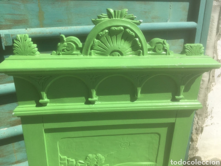 Antig&uuml;edades: SILLA CASTELLANA PINTADA VERDE - Foto 4