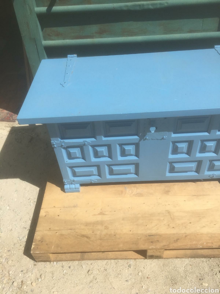 Antig&uuml;edades: ARC&Oacute;N CASTELLANO PINTADO AZUL - Foto 2