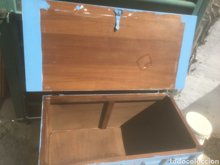 Antig&uuml;edades: ARC&Oacute;N CASTELLANO PINTADO AZUL - Foto 3