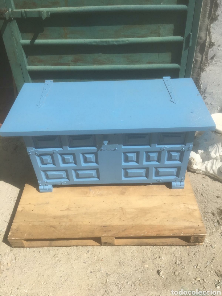 Antig&uuml;edades: ARC&Oacute;N CASTELLANO PINTADO AZUL - Foto 9