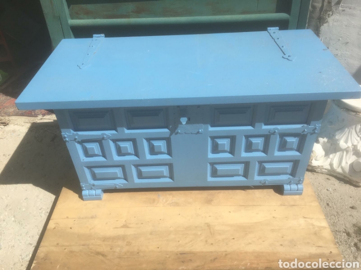 Antig&uuml;edades: ARC&Oacute;N CASTELLANO PINTADO AZUL - Foto 1