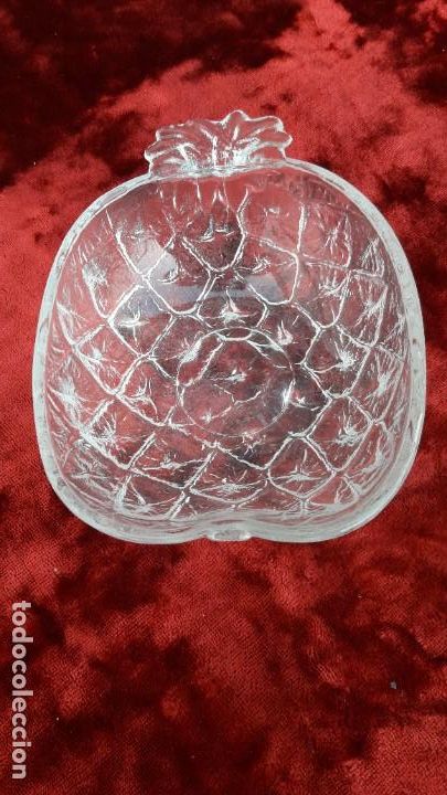 Antig&uuml;edades: Cuenco forma de pi&ntilde;a cristal - Foto 1