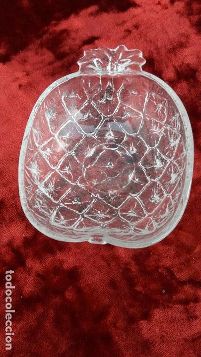 Antig&uuml;edades: Cuenco forma de pi&ntilde;a cristal - Foto 1