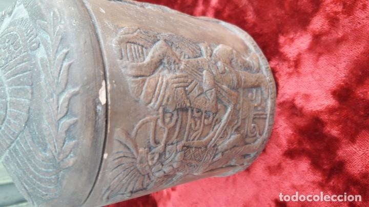 Antig&uuml;edades: Bote cer&aacute;mica decorado azteca - Foto 3