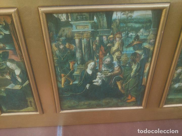 Antig&uuml;edades: TRIPTICO MOTIVO RELIGIOSA - Foto 3