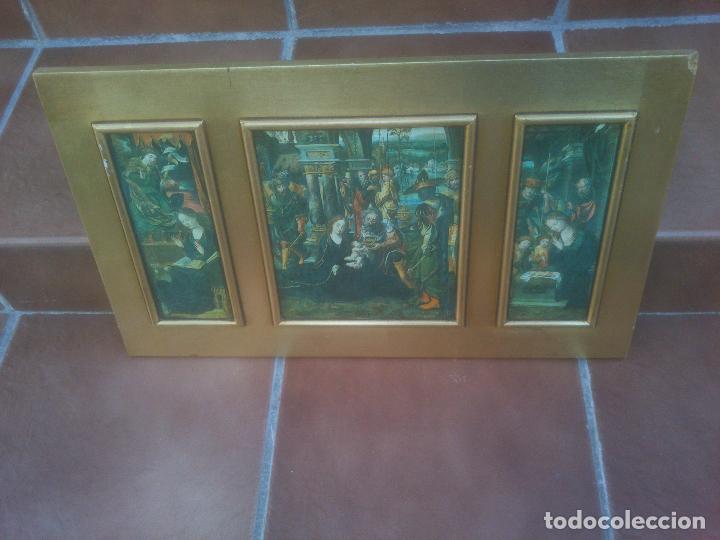 Antig&uuml;edades: TRIPTICO MOTIVO RELIGIOSA - Foto 4