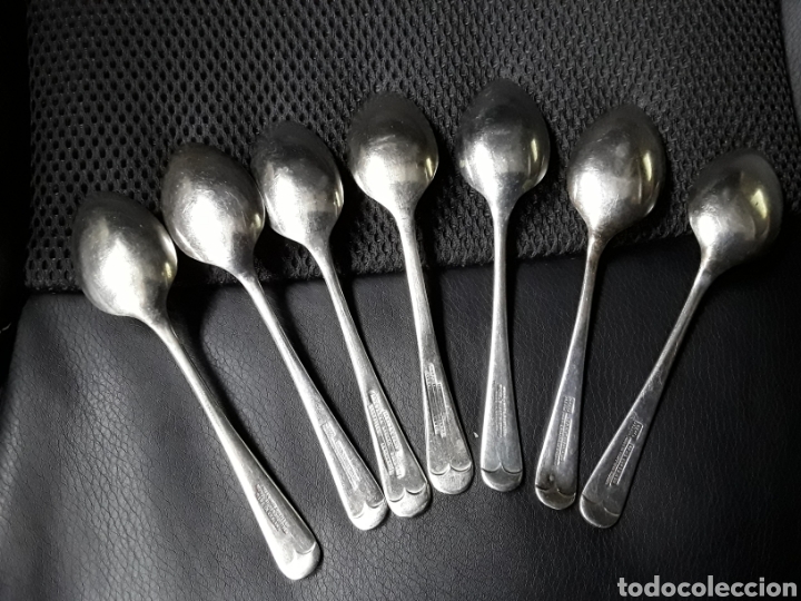 Antig&uuml;edades: CUCHARA SHEFFIELD. LOTE DE 7 CUCHARAS - Foto 2