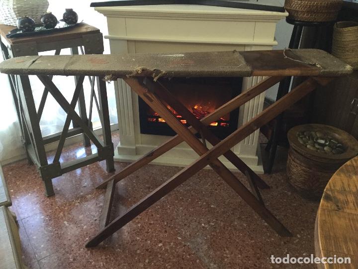 Antiguidades: ANTIGUA TABLA DE PLANCHAR DE MADERA