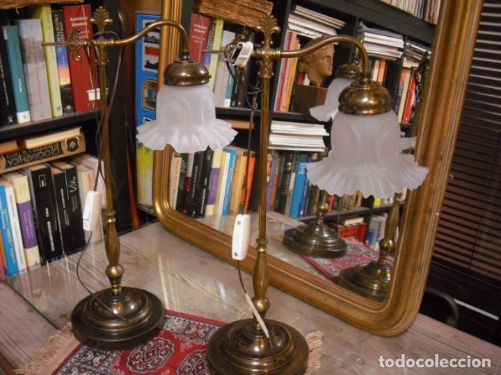 excepcional pareja de lamparas mesa modernistas - Compra venta en