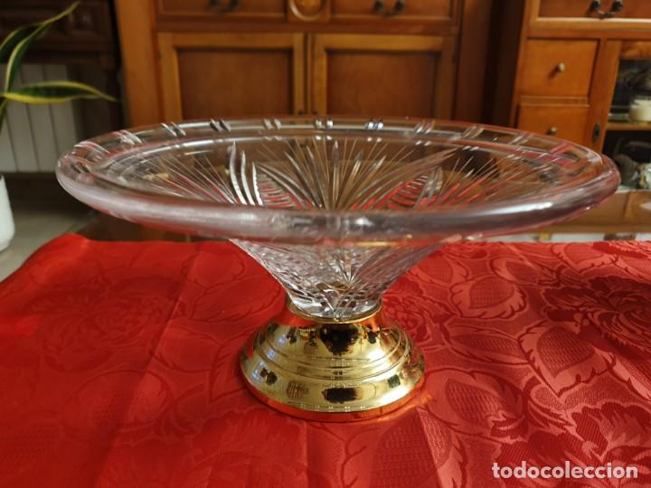 Antig&uuml;edades: Antiguo centro de mesa de cristal - Foto 1