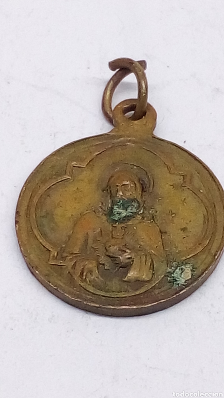 Antig&uuml;edades: Medalla religiosa escapulario antiguo - Foto 1