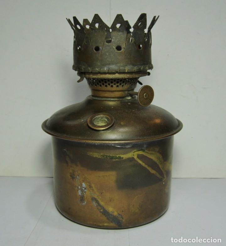 Antig&uuml;edades: Antiguo quinqu&eacute; de lat&oacute;n. Sin estrenar. - Foto 1