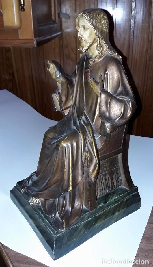Antig&uuml;edades: Figura Sagrado Coraz&oacute;n de Jes&uacute;s - Foto 2