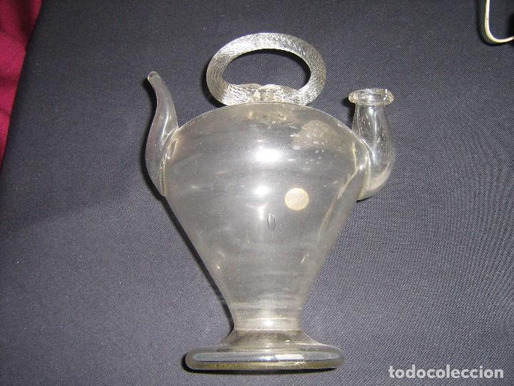 Antig&uuml;edades: CANTARO DE VIDRIO GALLONADO - Foto 3