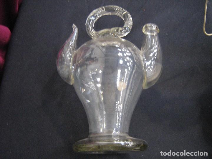 Antig&uuml;edades: CANTARO DE VIDRIO GALLONADO - Foto 5