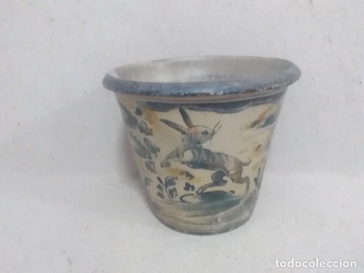 Antig&uuml;edades: Recipiente de cer&aacute;mica talavera antiguo ( defectos ) - Foto 1