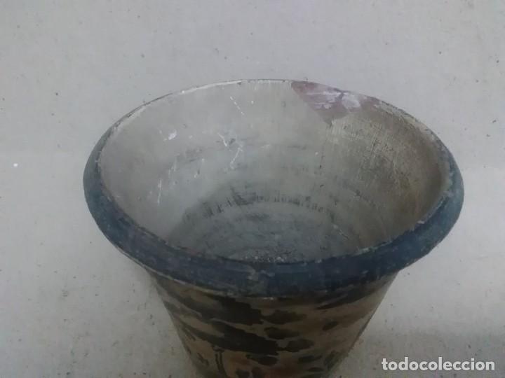Antig&uuml;edades: Recipiente de cer&aacute;mica talavera antiguo ( defectos ) - Foto 5