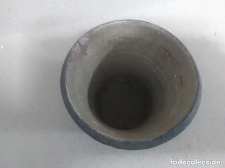 Antig&uuml;edades: Recipiente de cer&aacute;mica talavera antiguo ( defectos ) - Foto 6