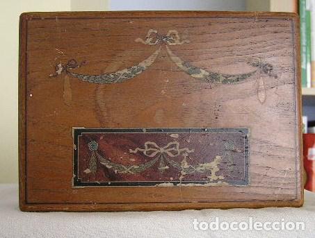 Antig&uuml;edades: Caja joyero c. 1900 inglesa - Foto 3