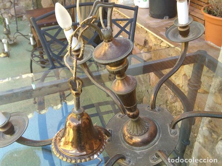 Antig&uuml;edades: Antigua l&aacute;mpara de seis brazos. - Foto 2