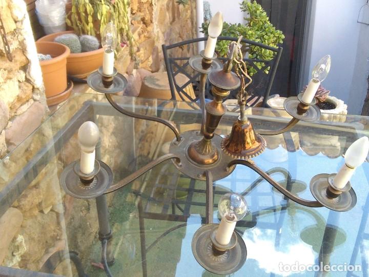 Antig&uuml;edades: Antigua l&aacute;mpara de seis brazos. - Foto 5