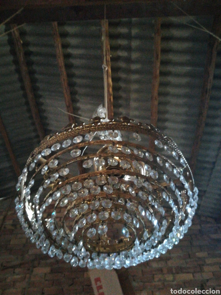 Antig&uuml;edades: Aplique techo lagrima cristal - Foto 2