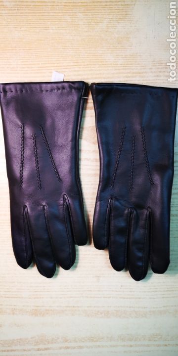 Antig&uuml;edades: Guantes de cuero talla M - Foto 2