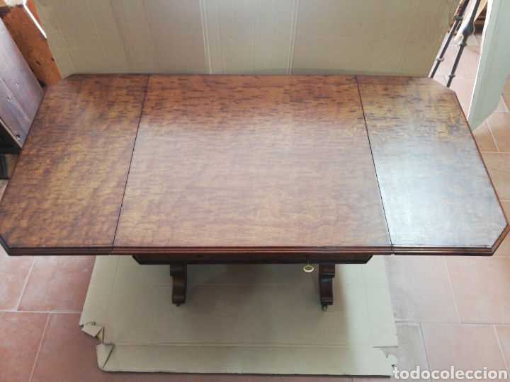 Antig&uuml;edades: Mesa restaurada con alas - Foto 6